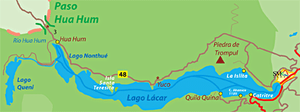 Navigation on Lakes Lácar and Nonthué